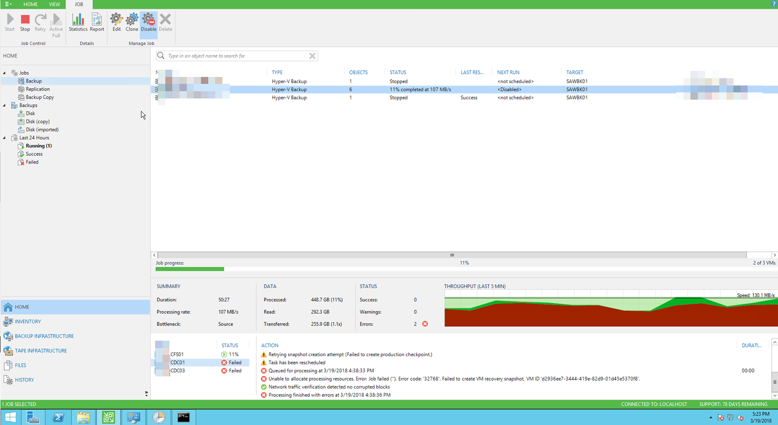 032018 2133 VEEAMTROUBL1 - VEEAM TROUBLESHOOTING TIPS – ERROR CODE 32768 FAILED TO CREATE VM RECOVERY SNAPSHOT