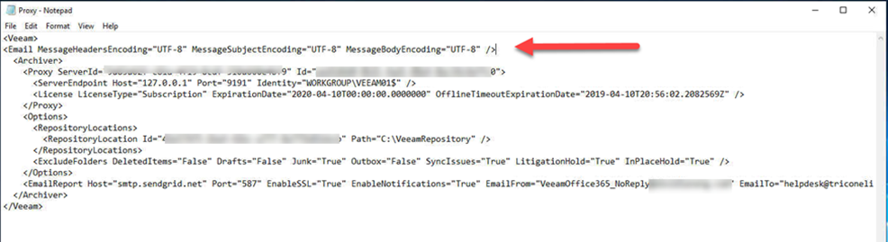 040819 2218 Fixedunread8 - To Fix unreadable symbols in notification email of Veeam Backup for Microsoft Office 365