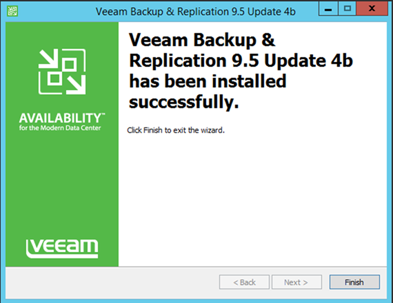 070819 1805 INSTALLBACK10 - INSTALL VEEAM BACKUP & REPLICATION 9.5 UPDATE 4b