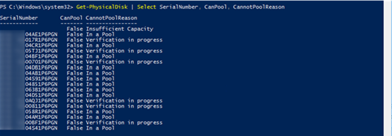 100220 1908 HowtoFixVer1 - How to Fix Verification in progress Error at the replace drives of Storage Space Direct Cluster