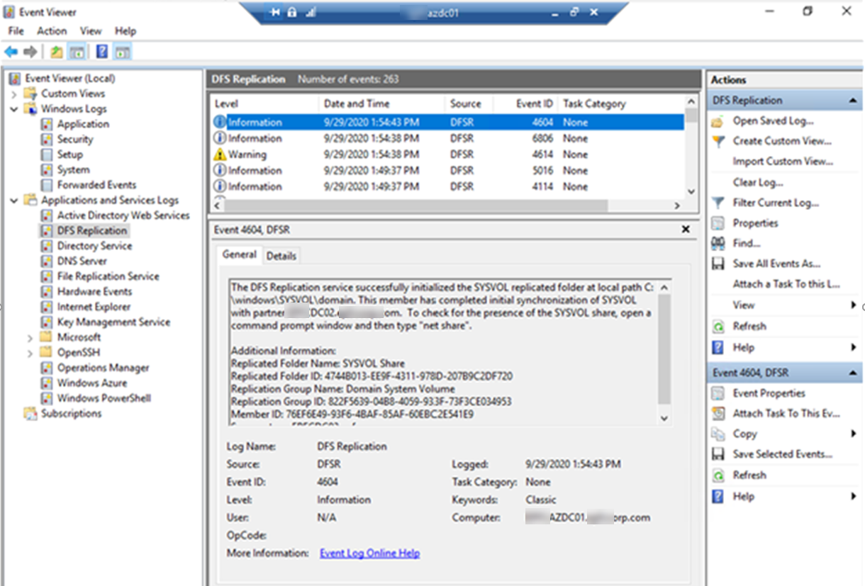 101020 0533 HowtoFixMis53 - How to Fix Missing SYSVOL and NETLOGON share and replication issues on new Domain Controller at Azure