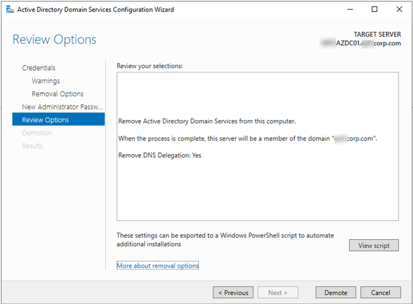 101120 0520 HowtoDemote16 - How to Demote Microsoft Windows Server 2019 Domain Controller Virtual Machine at Azure