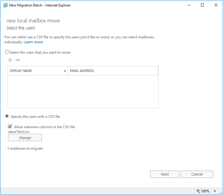 102220 0015 Howtousecsv10 - How to use csv file for migration #Microsoft exchange user mailboxes to another database