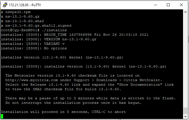 010422 1917 Howtoupgrad7 - How to upgrade Citrix ADC firmware through CLI