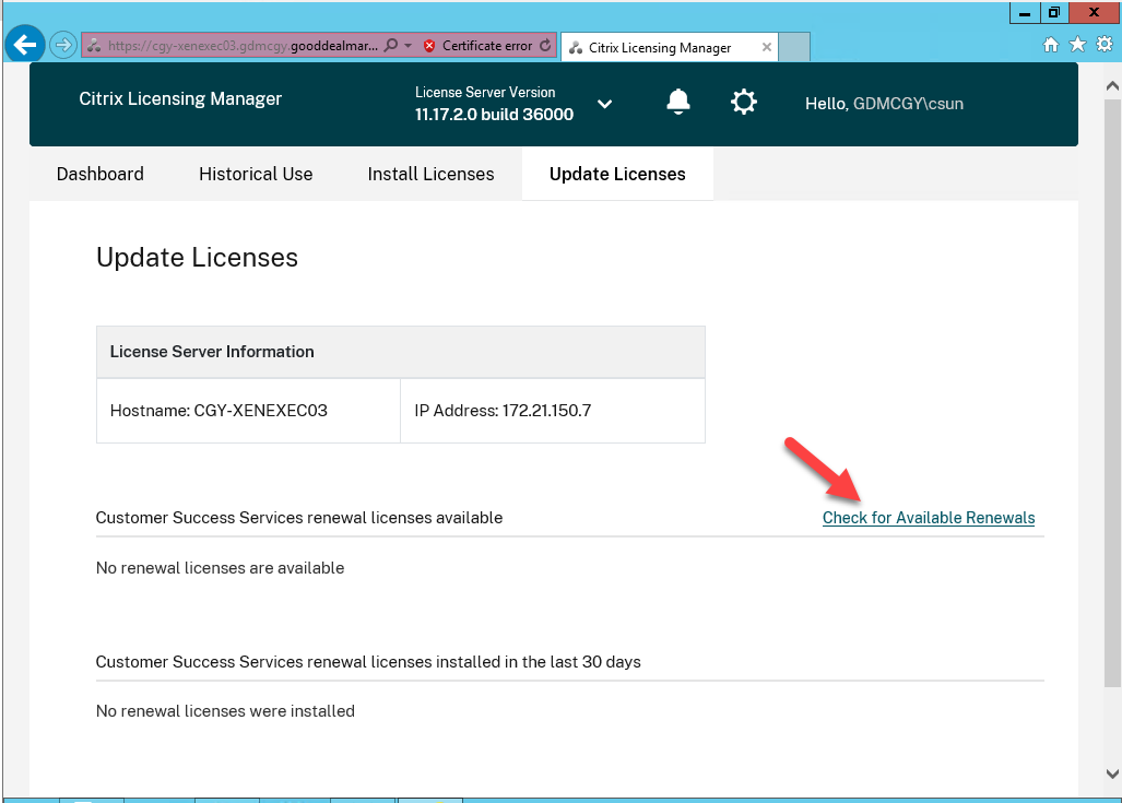 011022 1837 HowtofixCus7 - How to fix Customer Success Services date error at Citrix licensing configuration