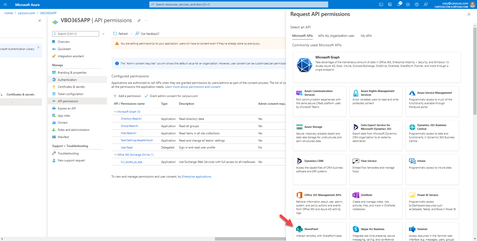 042022 1642 Howtoconfig22 - How to configure Azure AD Application Permissions for Modern App-Only Authentication of Veeam Backup for Microsoft 365