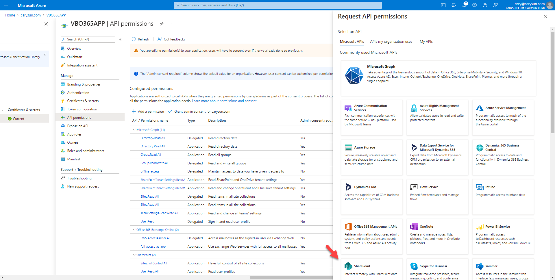 042022 1642 Howtoconfig39 - How to configure Azure AD Application Permissions for Modern App-Only Authentication of Veeam Backup for Microsoft 365