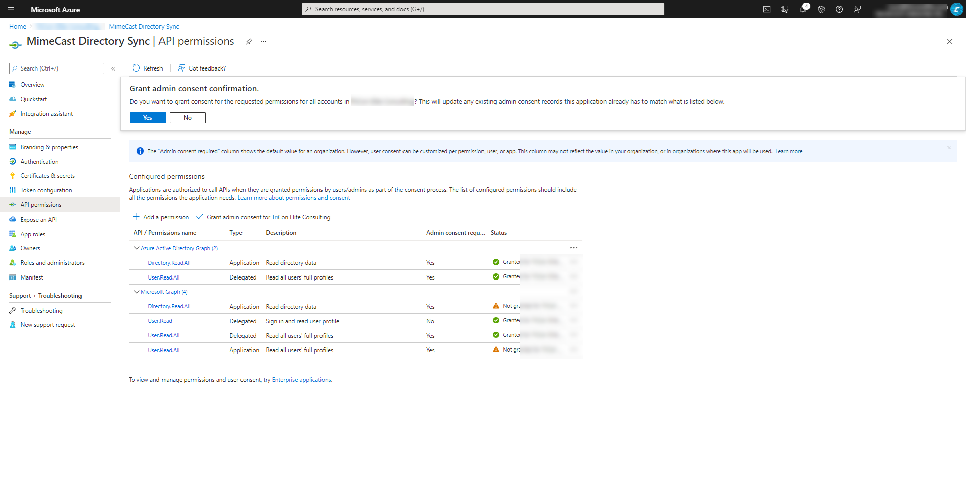 052422 1513 AzureActive19 - Azure Active Directory Synchronization Migration to MS Graph API at Mimecast