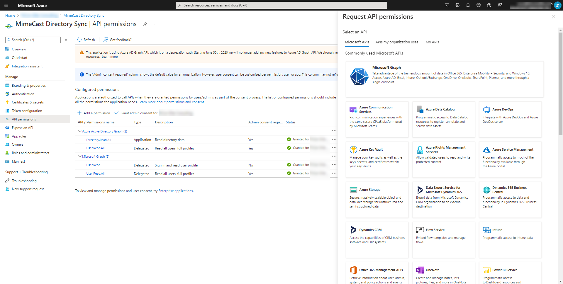 052422 1513 AzureActive6 - Azure Active Directory Synchronization Migration to MS Graph API at Mimecast