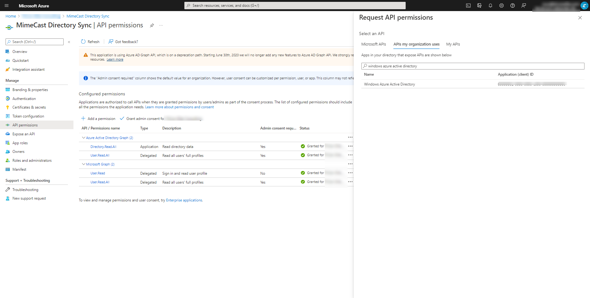 052422 1513 AzureActive7 - Azure Active Directory Synchronization Migration to MS Graph API at Mimecast