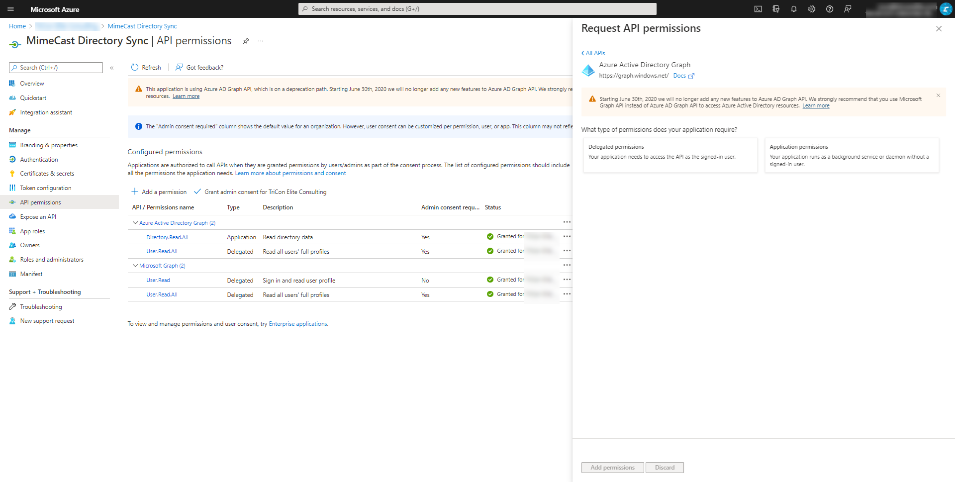 052422 1513 AzureActive8 - Azure Active Directory Synchronization Migration to MS Graph API at Mimecast