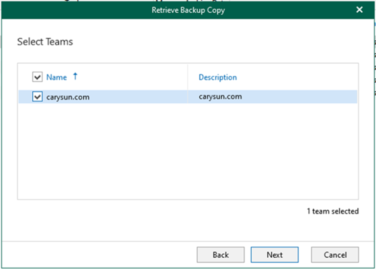 012923 2135 Howtocreate7 768x549 - How to create a Teams data retrieval job in Veeam Backup for Microsoft 365 v6