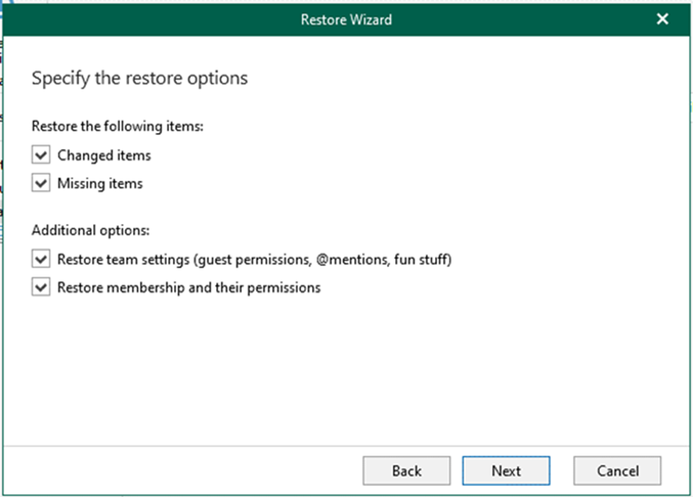 013023 0224 Howtorestor15 - How to restore Microsoft Teams data from Veeam Explorer for Microsoft Teams in Veeam Backup for Microsoft 365 v6