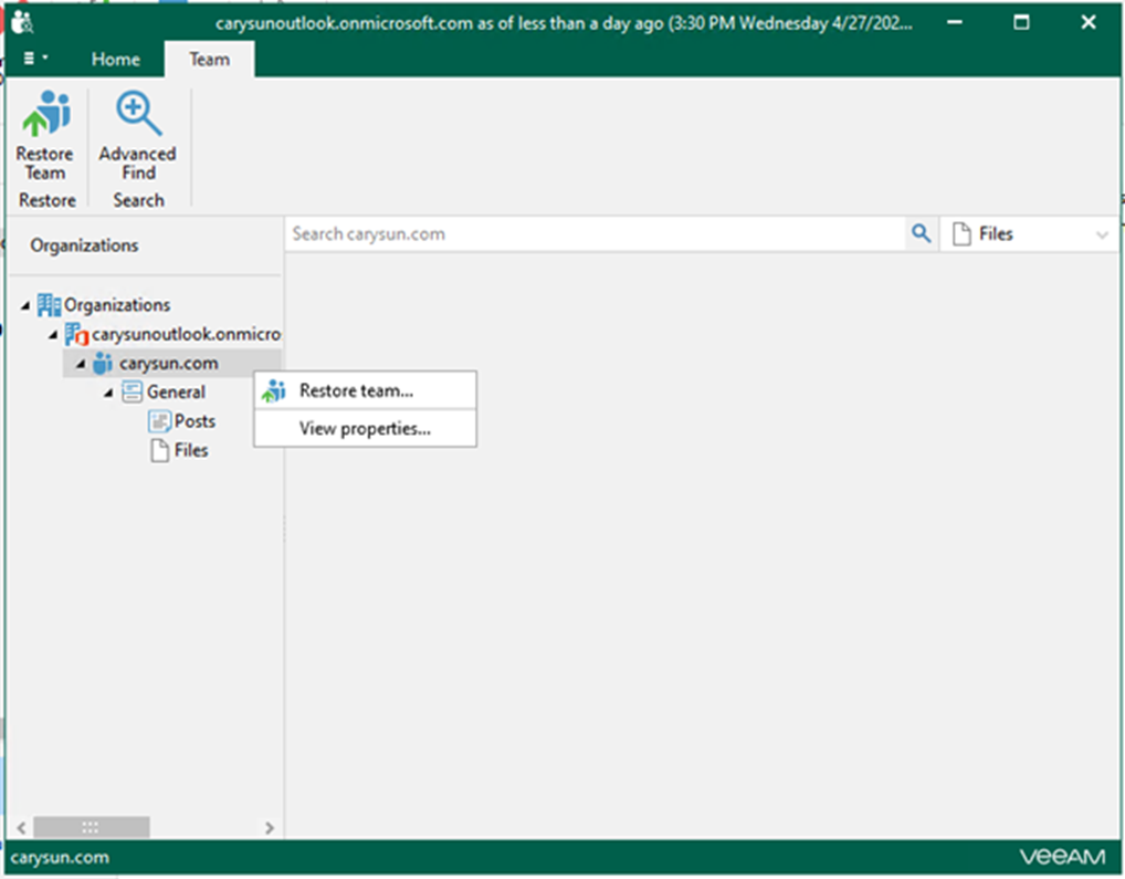 013023 0224 Howtorestor4 - How to restore Microsoft Teams data from Veeam Explorer for Microsoft Teams in Veeam Backup for Microsoft 365 v6