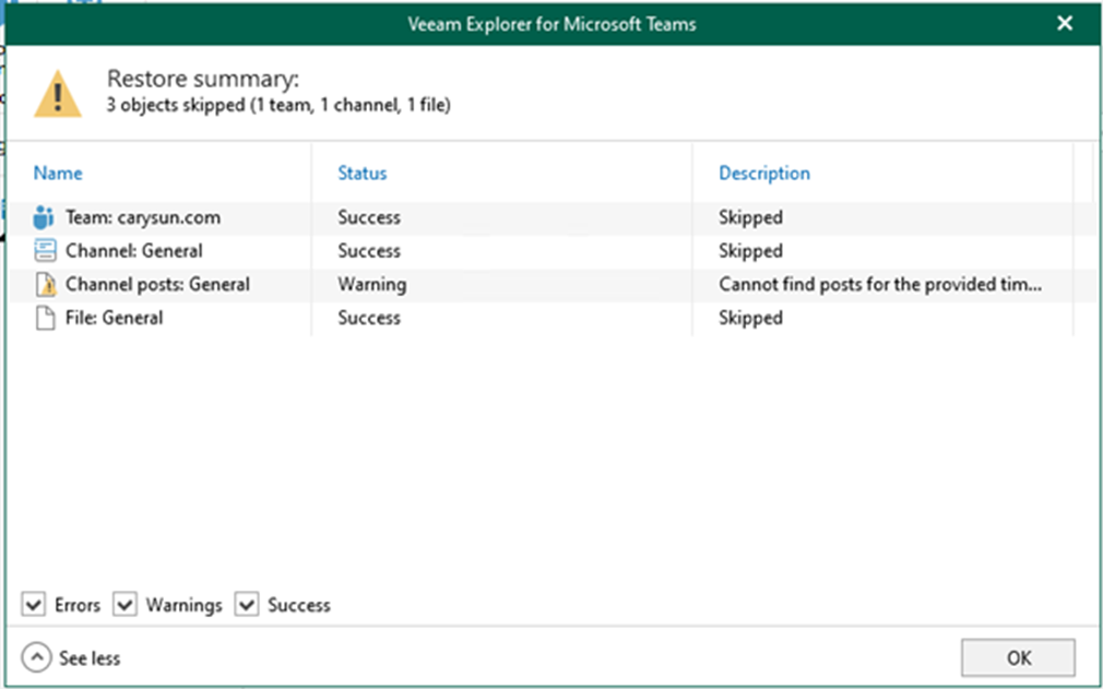 020423 2023 Howtorestor16 - How to restore Teams data from retrieved data in Veeam Backup for Microsoft 365 v6