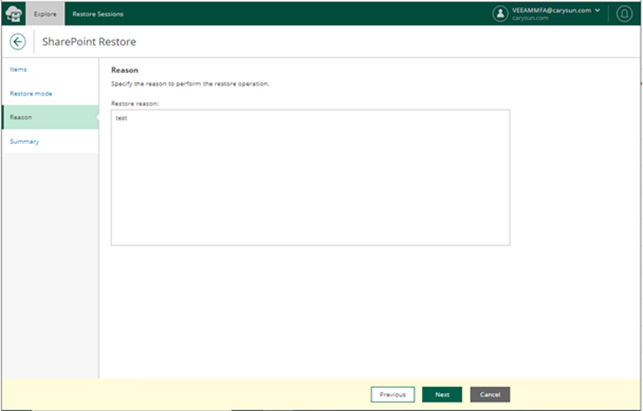 020523 2032 Howtorestor12 - How to restore SharePoint Online data from the Veeam Backup for Microsoft 365 v6 Restore Portal