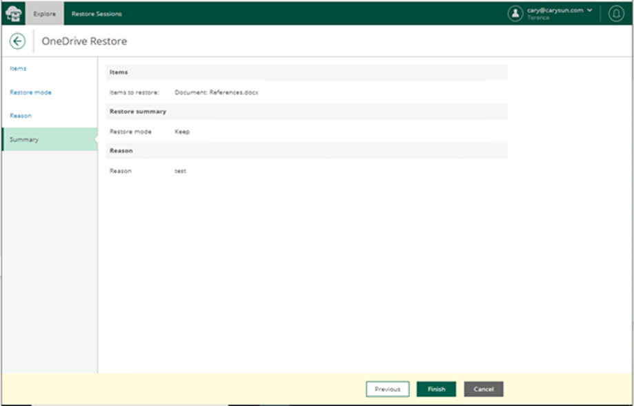 020523 2052 Howtorestor12 - How to restore OneDrive for Business data from the Veeam Backup for Microsoft 365 v6 Restore Portal