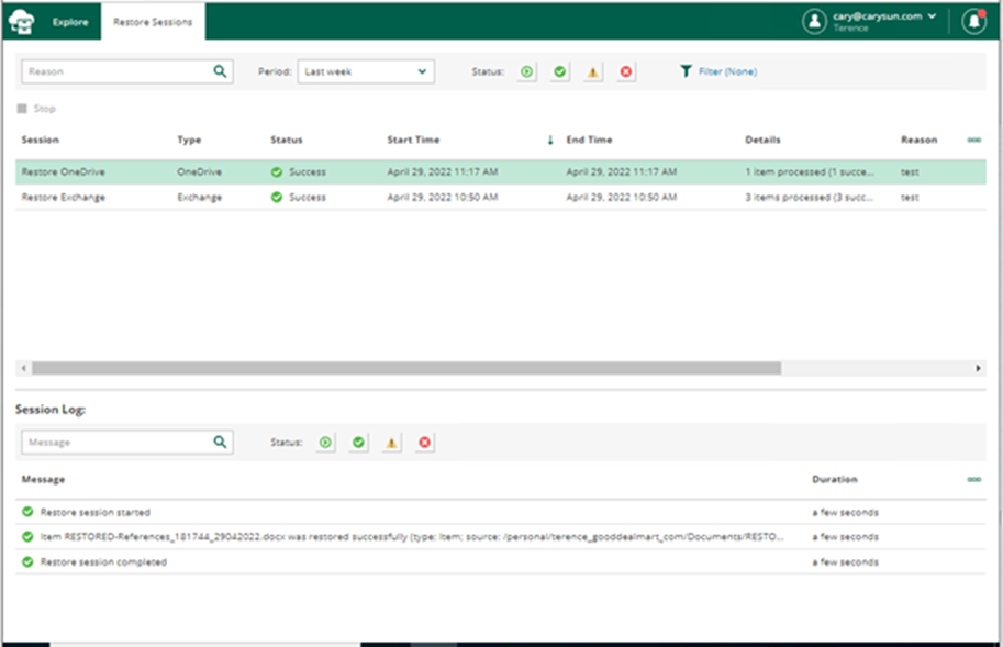 020523 2052 Howtorestor13 - How to restore OneDrive for Business data from the Veeam Backup for Microsoft 365 v6 Restore Portal