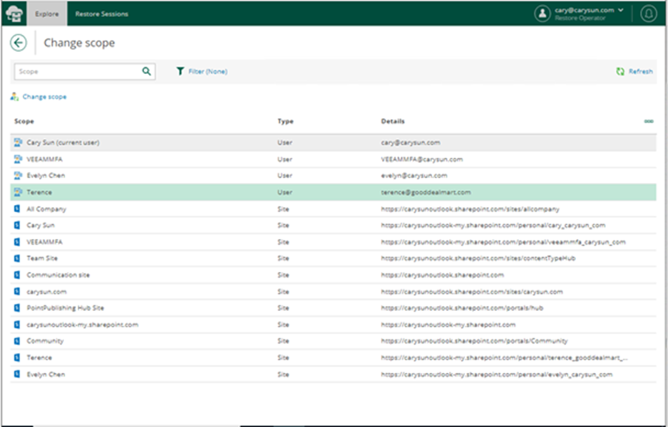 020523 2052 Howtorestor7 - How to restore OneDrive for Business data from the Veeam Backup for Microsoft 365 v6 Restore Portal