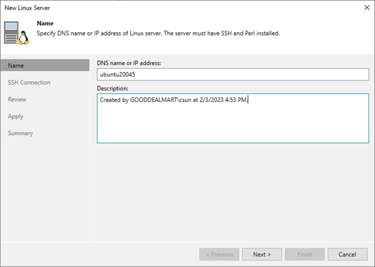 082323 1859 HowtoAddLin4 768x547 - How to Add Linux Server for a hardened repository to Veeam Backup and Replication v12