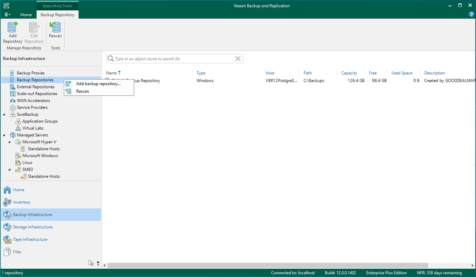 082523 1642 Howtoaddthe2 - How to add the Microsoft Windows Server’s local directory as a Backup Repository at Veeam Backup and Replication v12