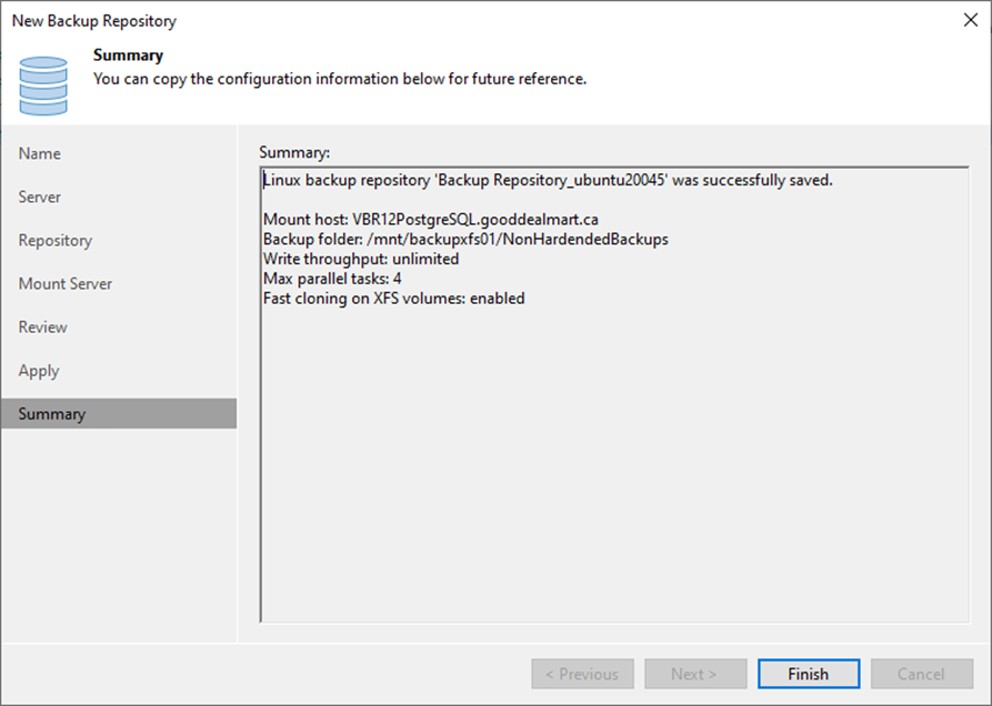 082523 1716 Howtoaddthe19 - How to add the Linux Server’s local directory as a Backup Repository at Veeam Backup and Replication v12