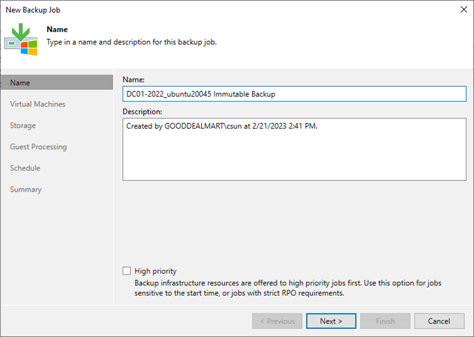 090323 1803 Howtocreate4 - How to create an Immutable Backup job to backup the specified VMs at Veeam Backup and Replication v12