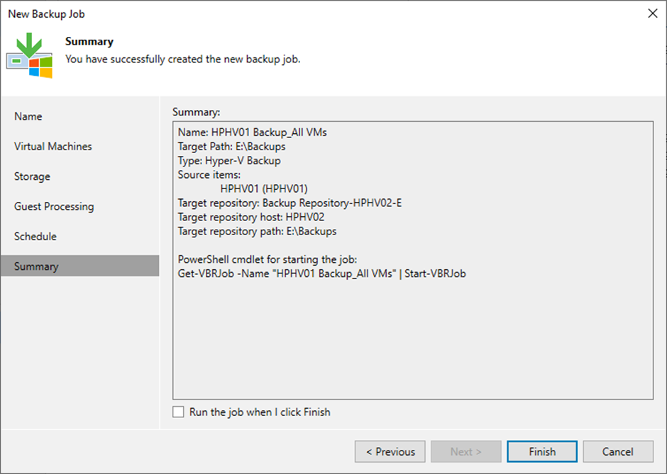 091623 1807 Howtocreate28 - How to create a Backup job to backup all VMS of the Hyper-V Host at Veeam Backup and Replication v12