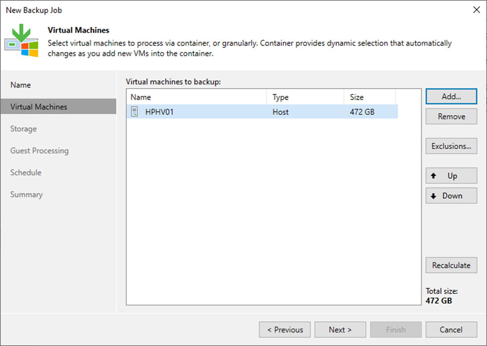 091623 1807 Howtocreate7 - How to create a Backup job to backup all VMS of the Hyper-V Host at Veeam Backup and Replication v12