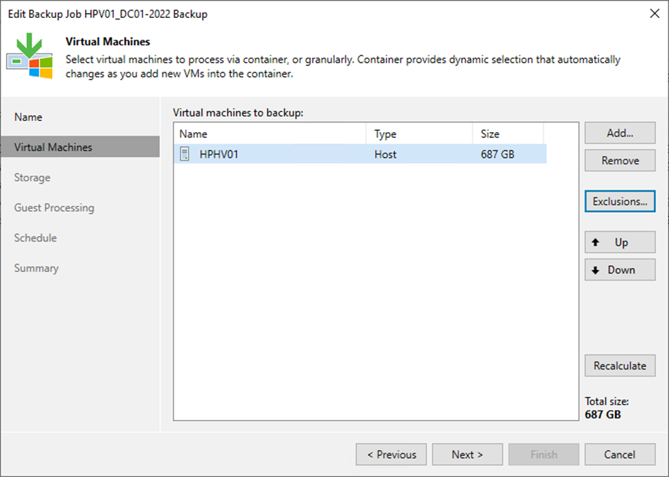 092423 0053 Howtocreate11 - How to create a Backup job to backup the VMS portion of the Hyper-V Host at Veeam Backup and Replication v12