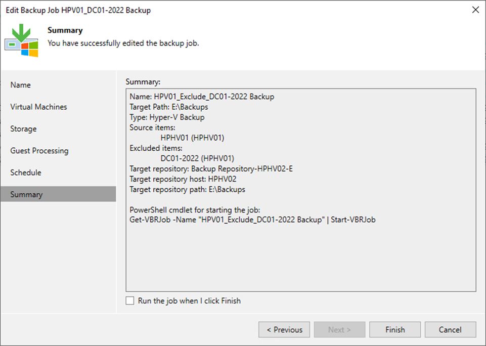 092423 0053 Howtocreate31 - How to create a Backup job to backup the VMS portion of the Hyper-V Host at Veeam Backup and Replication v12