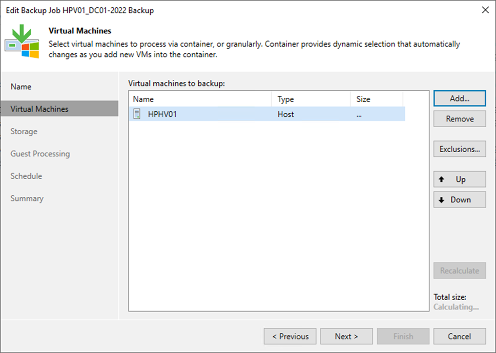 092423 0053 Howtocreate7 - How to create a Backup job to backup the VMS portion of the Hyper-V Host at Veeam Backup and Replication v12