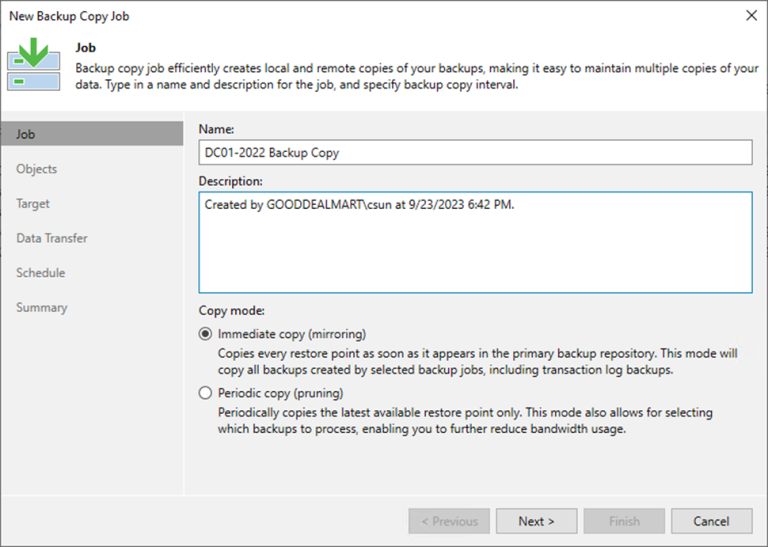 092423 0437 Howtocreate4 768x547 - How to create a Backup Copy Job with Immediate copy from the backup job workload at Veeam Backup and Replication v12