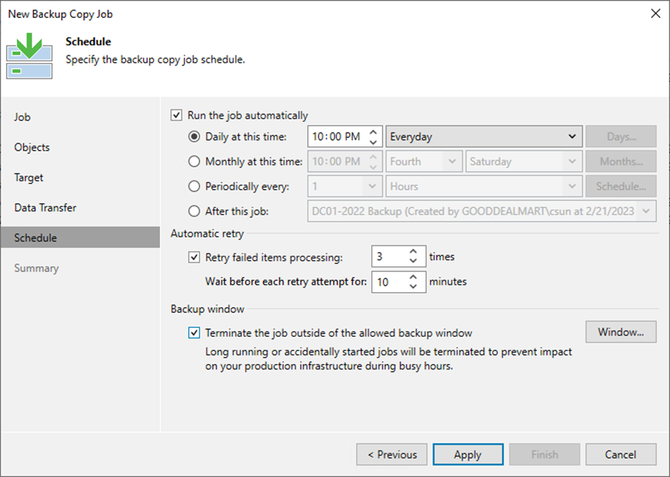 092423 0522 Howtocreate23 - How to create a Backup Copy Job with Periodic copy from the backup job workload at Veeam Backup and Replication v12