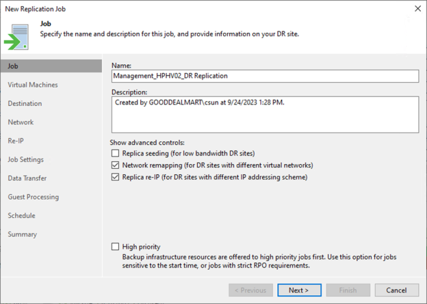 How to create a Replication job to replicate the specified VMs to the ...