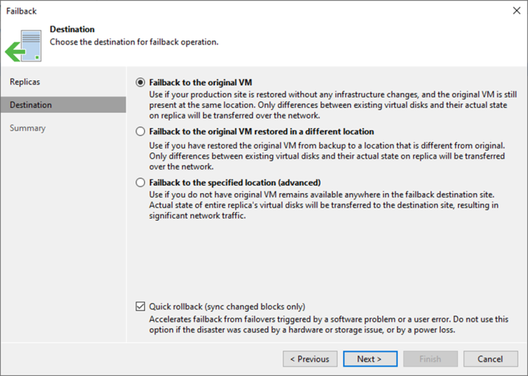 093023 2106 Howtofailba5 768x547 - How to failback to the original virtual machine of the Production Site at Veeam Backup and Replication v12