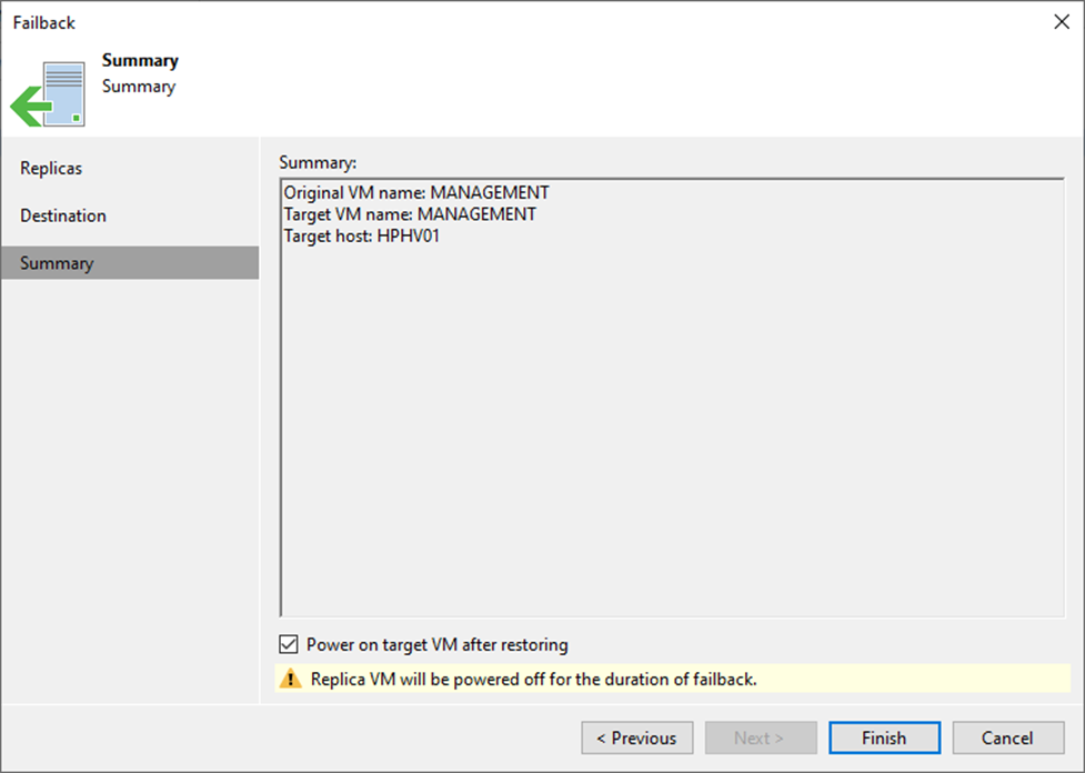 093023 2106 Howtofailba6 - How to failback to the original virtual machine of the Production Site at Veeam Backup and Replication v12