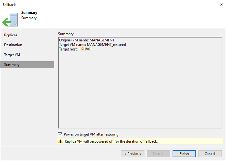 100123 0032 Howtofailba9 - How to failback to the original virtual machine restored in a different location at Veeam Backup and Replication v12