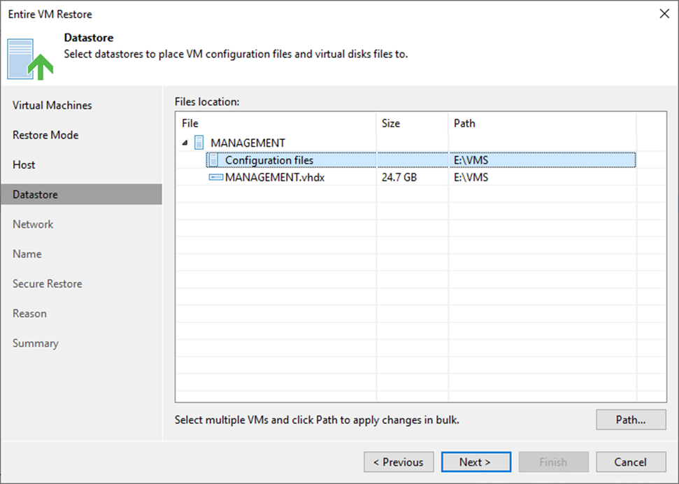 100923 0506 SecureResto11 - Secure Restore the Entire VM to the New Location at Veeam Backup and Replication v12