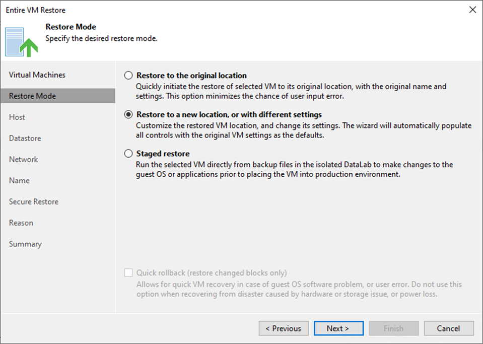 100923 0506 SecureResto7 - Secure Restore the Entire VM to the New Location at Veeam Backup and Replication v12