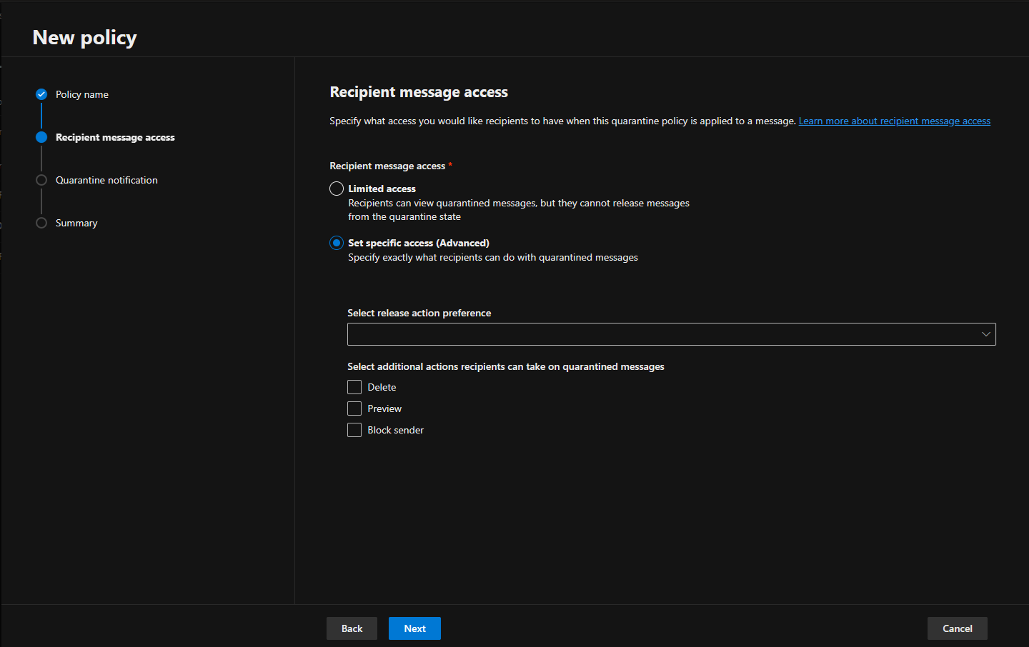 032124 1901 Howtocreate8 - How to create a Custom Quarantine Policy in Microsoft Deferent for Office 365